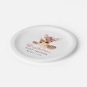 Zoet Herten Mam En Baby Bloemen Baby shower Bord (Gekanteld)