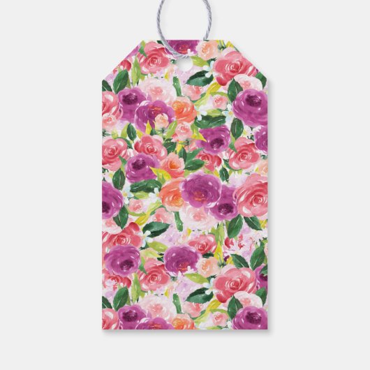 Zoet Herten Mam En Baby Bloemen Baby shower Labels Cadeaulabel (Achterkant)