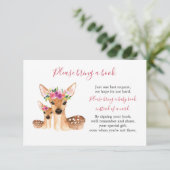 Zoet Herten Mam En Baby shower Boek Kaart (Staand voorkant)