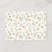 Zoet het Baby shower "Bene Floral Diaper" Informatiekaartje (Achterkant)