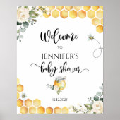Zoet het baby shower-welkomstteken. poster (Voorkant)