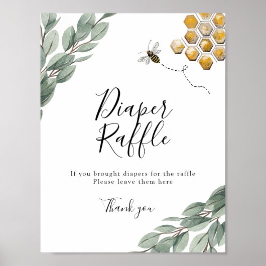 Zoet het beste bij de Eucalyptus Diaper Raffle Sig Poster (Voorkant)