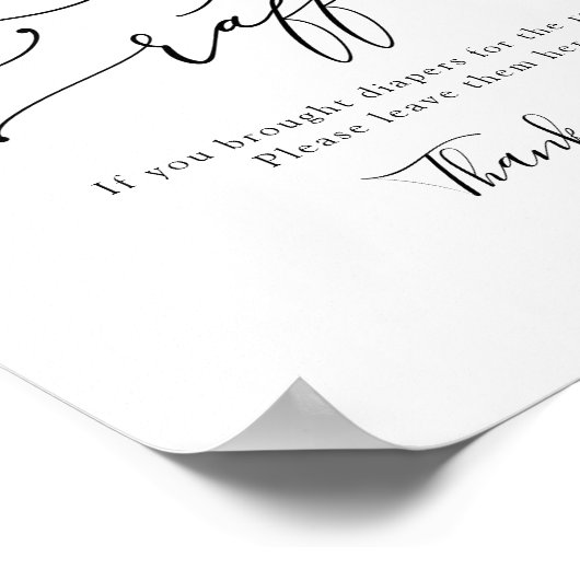 Zoet het beste bij de Eucalyptus Diaper Raffle Sig Poster (Hoek)