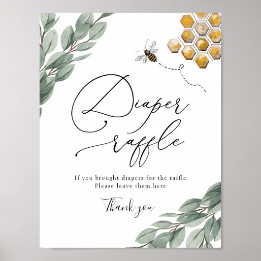 Zoet het beste bij de Eucalyptus Diaper Raffle Sig Poster (Voorkant)