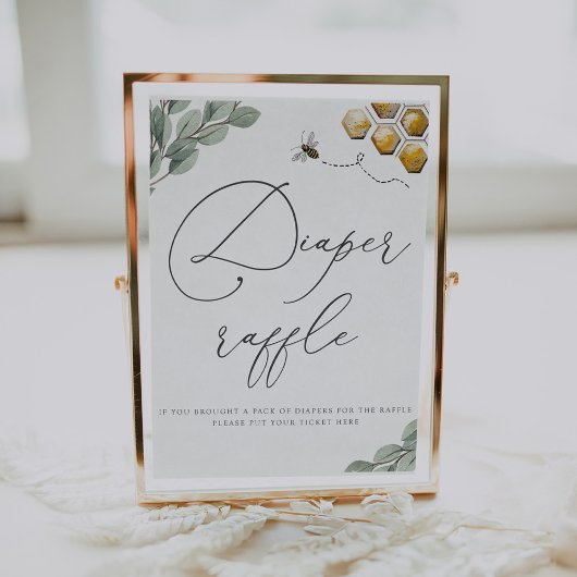 Zoet het beste bij de Eucalyptus Diaper Raffle Sig Poster