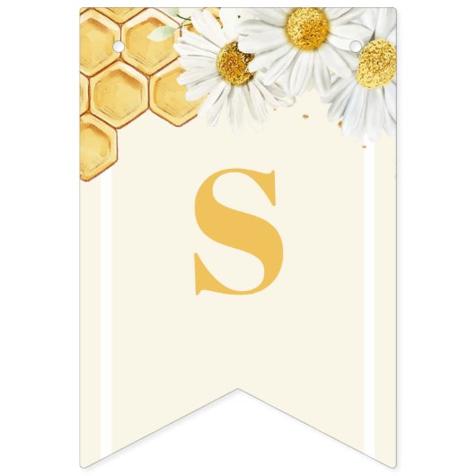 Zoet het Bumblebee Baby Vrijgezellenfeest Vlaggetjes (Eerste vlag)