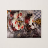 Zoet - Hoeveel is die cake in het raam? Legpuzzel (Horizontaal)