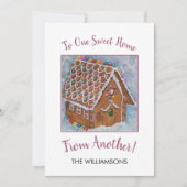 Zoet Huis van Peperkoek Feestdagenkaart (Voorkant)