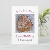 Zoet Huis van Peperkoek Feestdagenkaart (Staand voorkant)