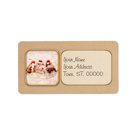 Zoet - Ijs - Bananasplit Etiket (Voorkant)