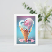 zoet ijs briefkaart (Staand voorkant)