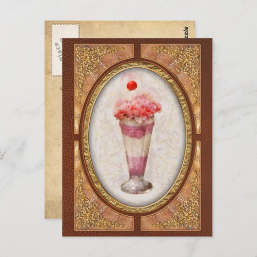 Zoet - IJs - Ice Cream Float Briefkaart (Voorkant / Achterkant)