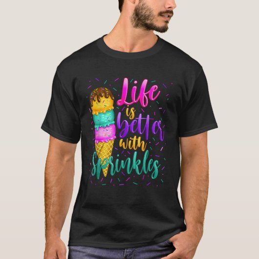 Zoet ijs met strooisel t-shirt (Voorkant)