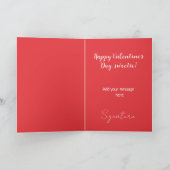 Zoet In Liefde Hart Cupcake Valentijnsdag Kaart (Binnen)