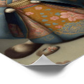Zoet Kat als Geisha Girl in Kimono Robe Poster (Hoek)