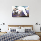 Zoet Kat in speldenstaaf Canvas Afdruk (Insitu (Slaapkamer))