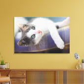 Zoet Kat in speldenstaaf Canvas Afdruk (Insitu (Woonkamer))