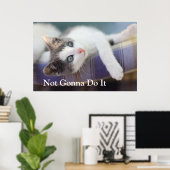 Zoet Kat in speldenstaaf Poster (Thuiskantoor)