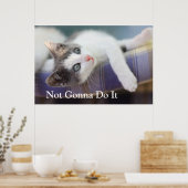 Zoet Kat in speldenstaaf Poster (Keuken)