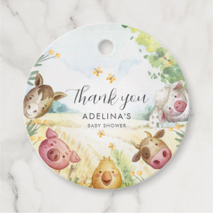 Zoet Klein Boerderij Bedankt  Baby SHower Bedankjes Labels