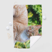 Zoet klein kat golfhanddoek (Insitu)