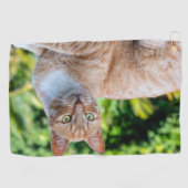 Zoet klein kat golfhanddoek (Horizontaal)