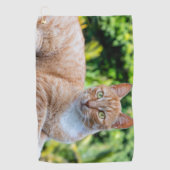 Zoet klein kat golfhanddoek (Voorkant)