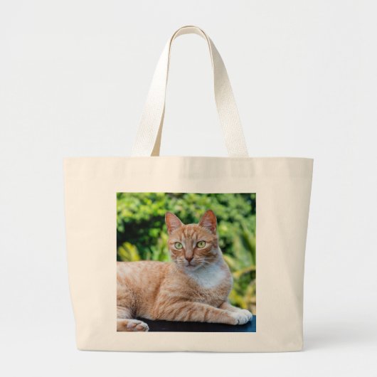 Zoet klein kat grote tote bag (Voorkant)