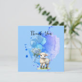 Zoet Klein Lam Blauwe Hyrangea Plein Dank je wel Kaart (Staand voorkant)
