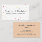 Zoet Kleurrijke Sprinkle Bakery Levendig Vrolijk Z Visitekaartje (Voorkant / Achterkant)