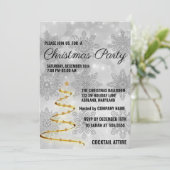 Zoet, kool, gouden kerstboom kaart (Staand voorkant)