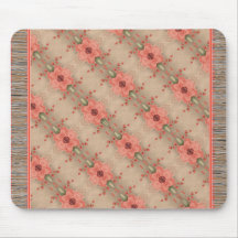 Zoet koraal bloemig patroon muis tapijt