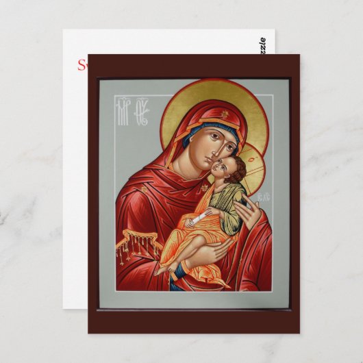 Zoet Kussen Moeder Gods Gebed Kaart (Voorkant / Achterkant)