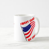 Zoet land van vrijheid koffiemok (Voorkant rechts)