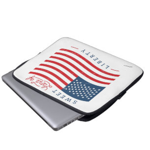 Zoet Land van Vrijheid Laptophoes - Patriottisch U Laptop Sleeve