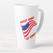 Zoet land van vrijheid latte mok (Rechterhoek)