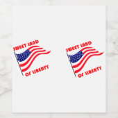 Zoet land van vrijheid wijn etiket (Enkel label)