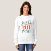 Zoet maar gedraaid kerst sweatshirt (Voorkant volledig)