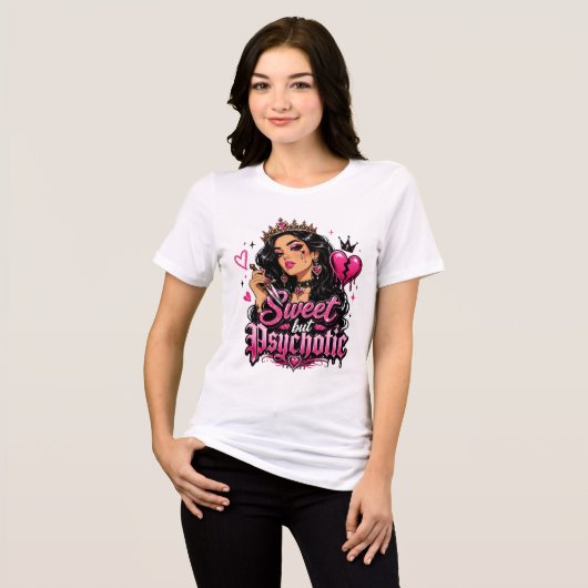 Zoet Maar Psychotisch Tri-Blend Shirt (Voorkant volledig)