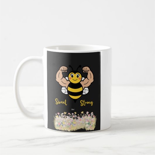 Zoet maar Sterk – abeille mignonne Koffiemok (Links)