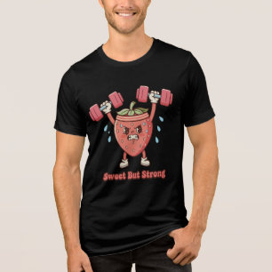 Zoet Maar Sterk – Stripfiguur Strawberry Gym Tri-Blend Shirt