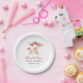 Zoet Mam En Baby Lamb Bloemen Baby shower Bord (Feest)