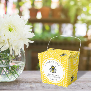 Zoet  Mama-to-Bee geel Baby shower Bedankdoosjes