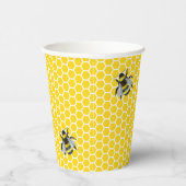 Zoet  Mama-to-Bee geel Baby shower Papieren Bekers (Rechts)