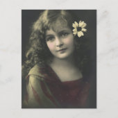 Zoet meisje met ventilator briefkaart (Voorkant)