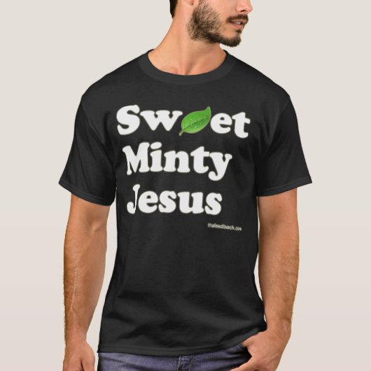 Zoet Minty Jesus T-shirt (Donker) (Voorkant)