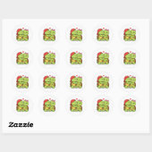Zoet moment van schildpadkoppel ronde sticker (Vel)