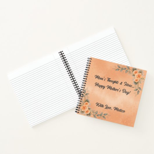 Zoet Notitieboek met bloemthema voor Moederdag (Binnen)