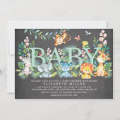 Zoet Oerwoud Dieren Neutraal Baby shower Kaart (Voorkant)