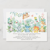 Zoet Oerwoud Dieren Neutraal Baby shower Kaart (Voorkant)